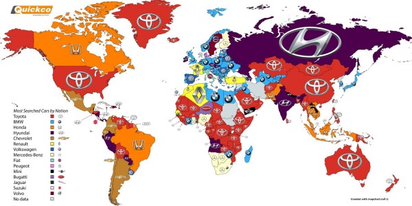 丰田竟然是Google搜索最多的汽车品牌